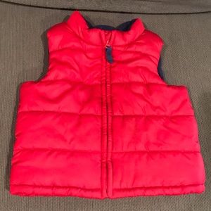 Toddler red puffer vest 24months
